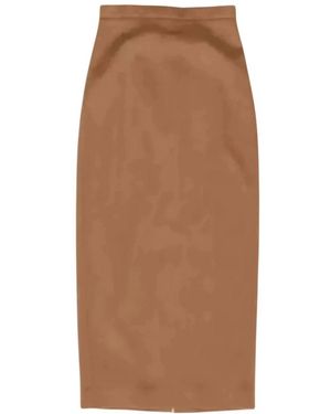 Max Mara Rok Met Split Aan De Achterkant - Bruin