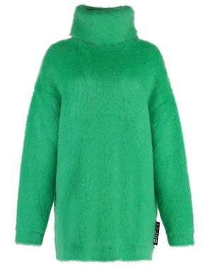 Gucci Vestido verde con mangas largas