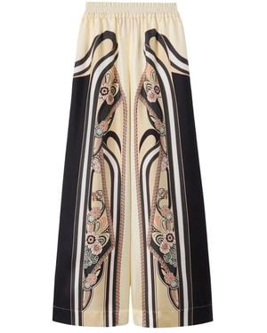 La DoubleJ Broeken ,Veelkleurig ,Wijde Broeken - Naturel