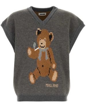 Magliano V-Neck Knitwear - Grey
