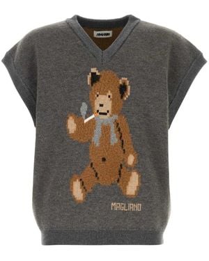 Magliano V-Neck Knitwear - Grey