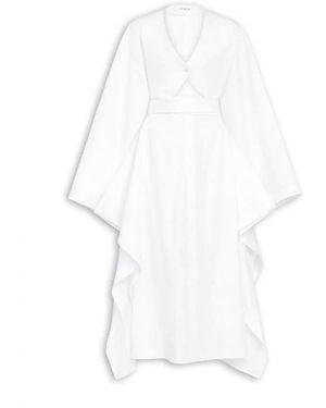 Alaïa Poplin Trench Kleid - Weiß