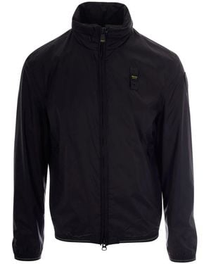 Blauer Jassen ,Zwart ,Katoen Light Jacket - Blauw