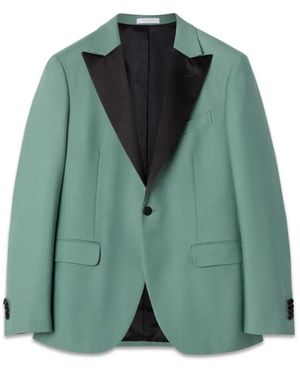 Boglioli Green wool and mohair wool tuxedo jacket - Verde