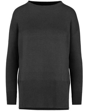 Bomboogie Schwarzer Rundhalsausschnitt Lang Pullover