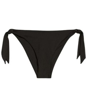 Max Mara Badmode ,Zwart ,Zwarte Bikini Broekjes Met Zijstrikken