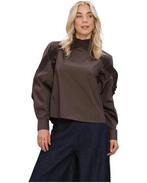 Copenhagen Muse Overhemden ,Bruin ,Katoen Cmpleat Blouse