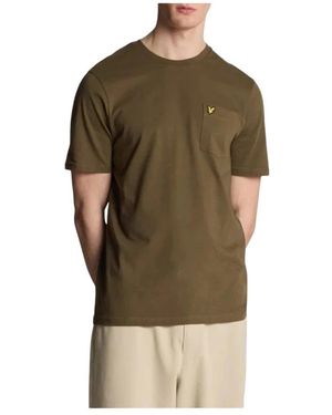 Lyle & Scott Bedrucktes T-Shirt Mit Tasche - Grün