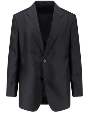 Gucci Jassen ,Grijs ,Zijden Blazer - Zwart