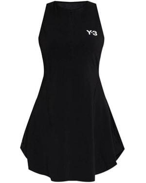Y-3 Jurk Met Logo - Zwart
