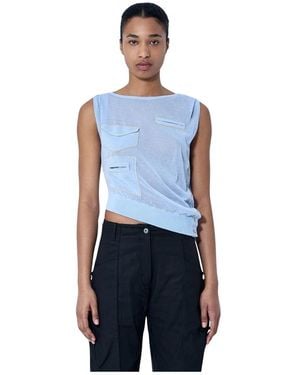 Kiko Kostadinov Sleeveless Tops - Blue