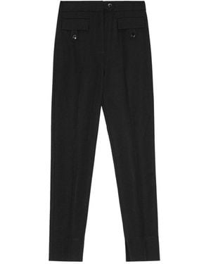 Ganni Slim-Fit Trousers - Black