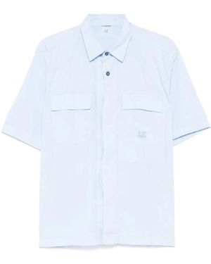 C.P. Company Short Sleeve Shirts - Blue
