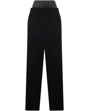 SIMONA CORSELLINI Straight Trousers - Black