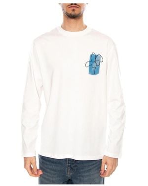 Thinking Mu Long Sleeve Tops - Blanco