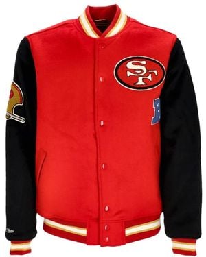 Mitchell & Ness Bomber Jackets - Red