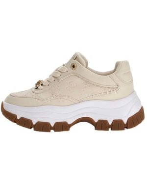 Guess Ecopelle 4G Pfingstrosen-Print Sneakers - Weiß