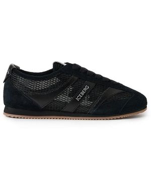 Iceberg Schoenen ,Zwart ,Sportieve Lage Sneakers