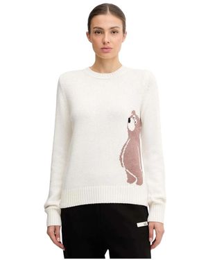 EA7 Round-Neck Knitwear - Blanc