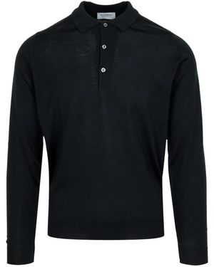 John Smedley Polo Shirts - Zwart