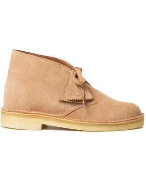 Clarks Lace-Up Boots - Natural