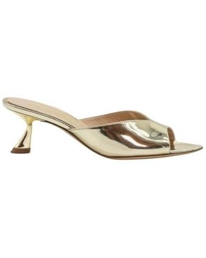 Ninalilou Schoenen ,Grijs ,Leer Mule - Metallic