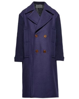 Lanvin Langer Woll-Peacoat - Blau