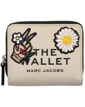 Marc Jacobs Accessoires ,Wit ,Leer The Camp Patchwork Mini Compact Wallet