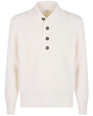 Eleventy Tops ,Wit ,Gebreide Polo