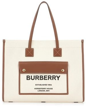 Burberry Ll md pocket dtl tote ll6 - Neutro