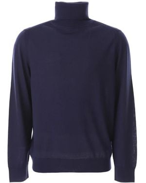 Paul Smith Merino Woll Rollkragenpullover - Blau