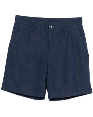 120% Lino Casual Shorts - Blue