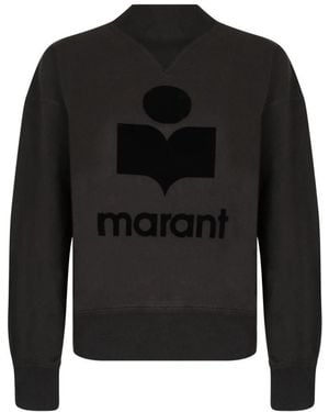 Isabel Marant Hoodies & Sweatvesten ,Zwart ,Katoen Faded Sweatshirt