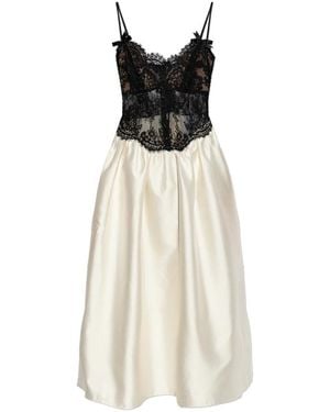 Self-Portrait Midi Dresses - Neutro