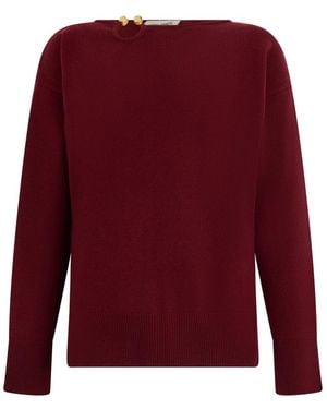 Alberta Ferretti Round-Neck Knitwear - Red