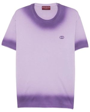 Gucci G-Embroidery T-Shirt - Paars
