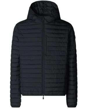 Save The Duck Schwarze Kapuzenjacke Für Männer