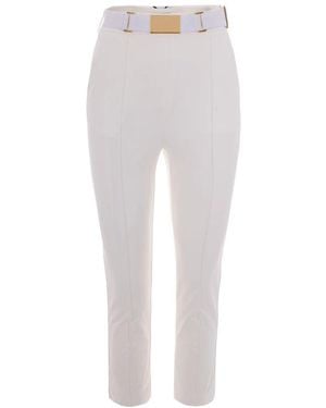 Elisabetta Franchi Slim-Fit Trousers - Gris