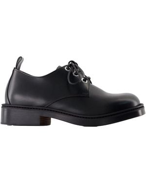 McQueen Leather Lace-Up Shoes - Black