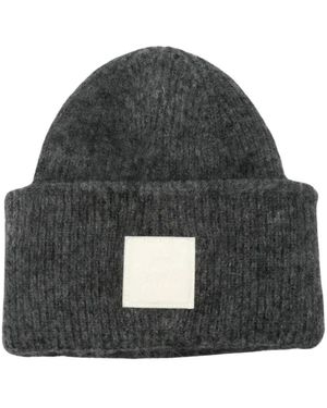 Ami Paris Patch Beanie - Grau
