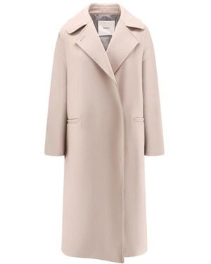 Hevò Double-Breasted Coats - Neutro