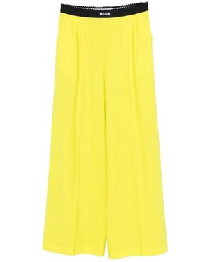 MSGM Wide Trousers - Giallo