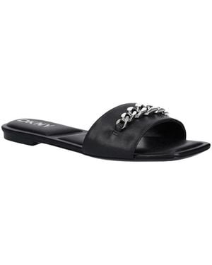 DKNY Dania Leren Slide - Zwart