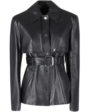 Sportmax Leather Jackets - Black