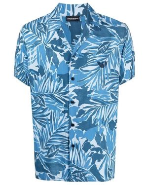 Emporio Armani Short Sleeve Shirts - Blu