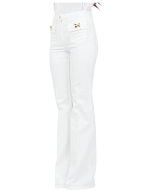 Elisabetta Franchi Boot-Cut Jeans - Bianco