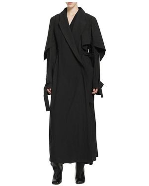 Yehuafan Trench Coats - Negro