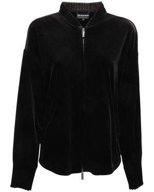 Armani Fluwelen Blouson Jack Zwart Model 6D2B6C
