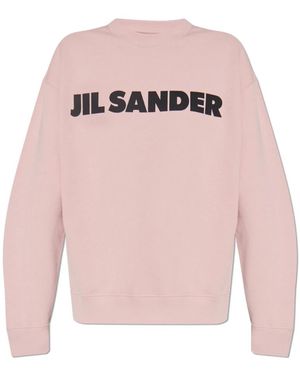 Jil Sander Sweatshirt Met Logo - Roze