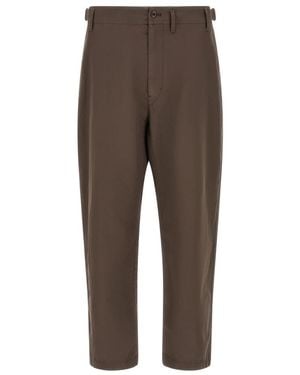Lemaire Broeken ,Bruin ,Katoen Toelopende Broek